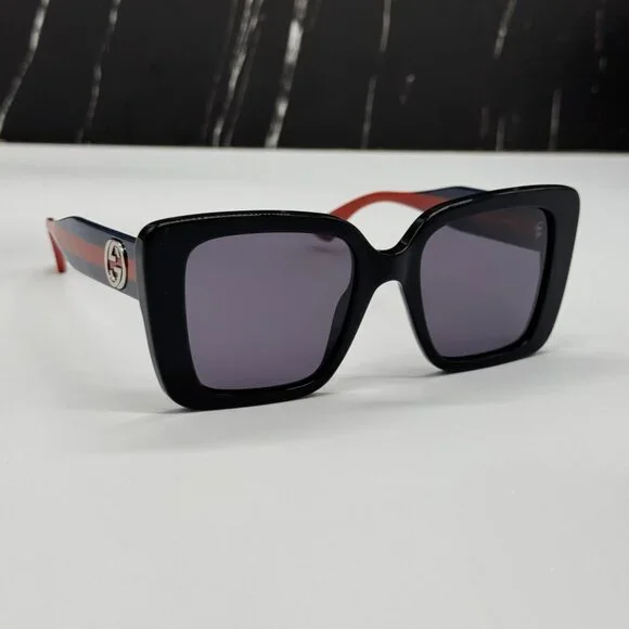 NEW GG1861S 004 GUCCI SUNGLASSES SHINY BLACK WOMEN EYEWEAR GUCCI